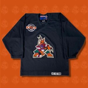 Phoenix Coyotes NHL retro logo hockey jersey